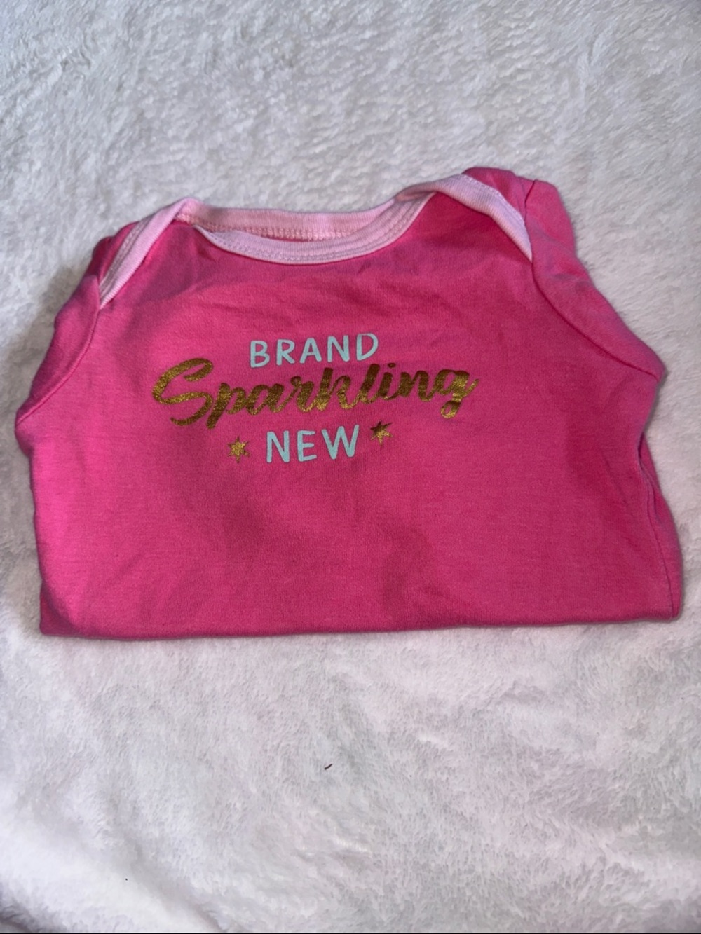 Luvable Friends Pink 'Sparkling New' Glitter Graphic Tee